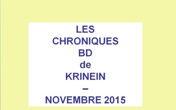 Les sorties BD de novembre-décembre 2015 chroniquées par KRINEIN