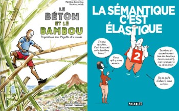 Le béton et le bambou chez Delcourt et La sémantique c'est élastique chez Pataquès