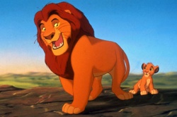 A droite, Alec Baldwin, mais en lion