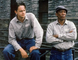 Tim Robbins et Morgan Freeman dans Les évadés